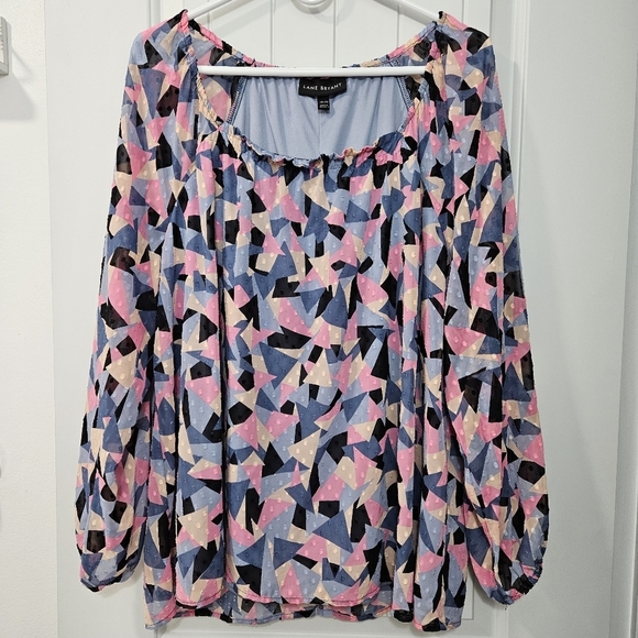 Lane Bryant Colorful Geometric Top Plus Size 18/20 - Picture 1 of 6
